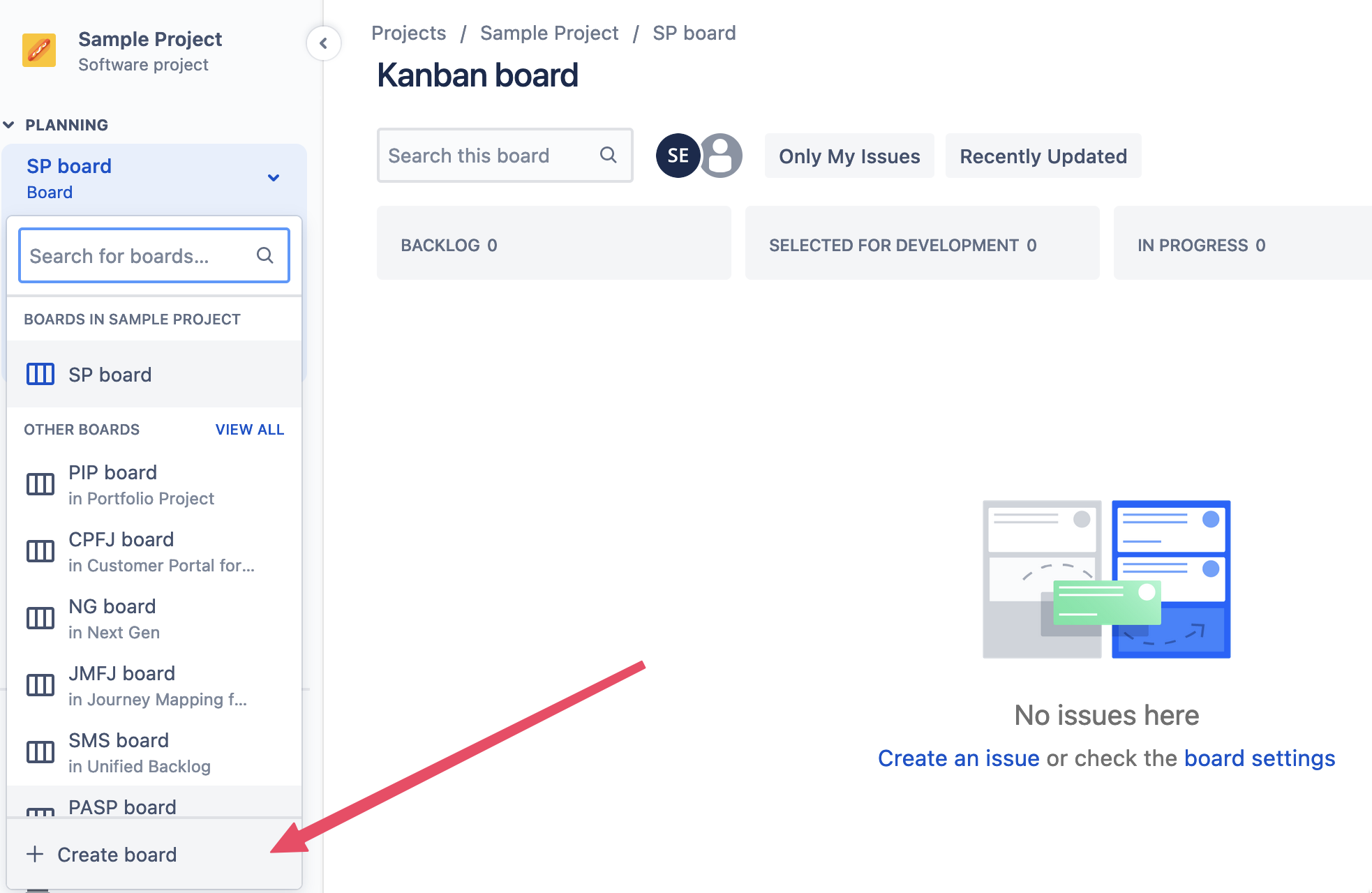 Create a Jira agile board